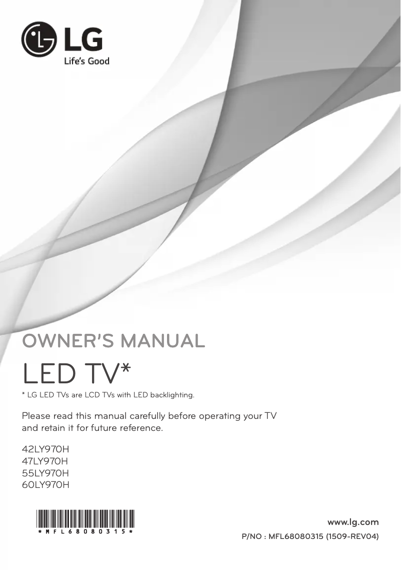 Página 1 del manual Manual de usuario LG 55LY970H