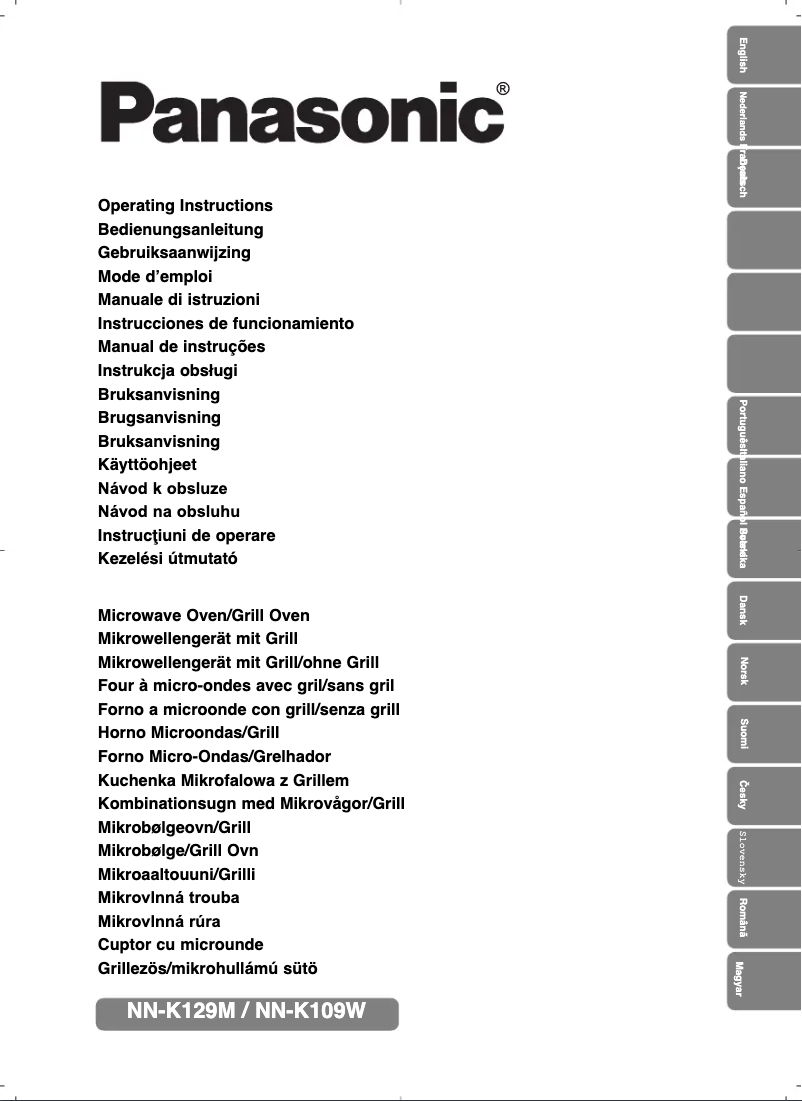Image de la première page du manuel de l'appareil NN-K109W