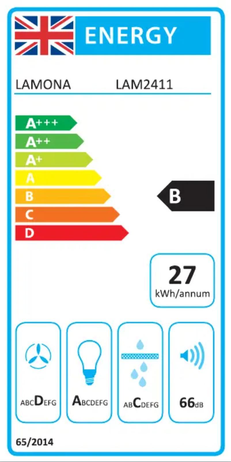 Page n°1 - Label énergétique Lamona LAM2411