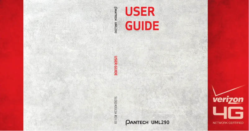 Page n°1 - Manuel utilisateur Pantech UML290