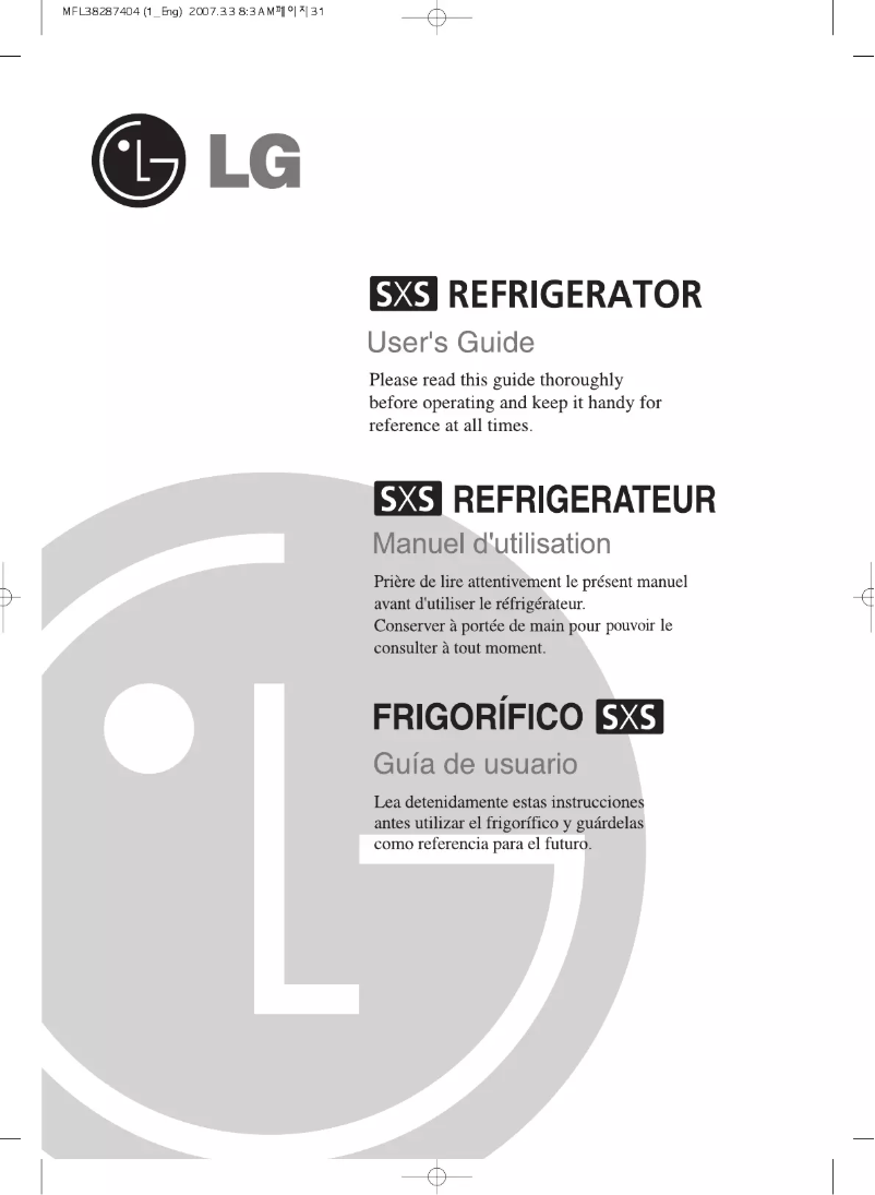 Image de la première page du manuel de l'appareil GC-P227YLQA