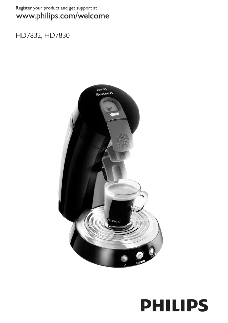 Page n°1 - Manuel utilisateur Philips SENSEO HD7832