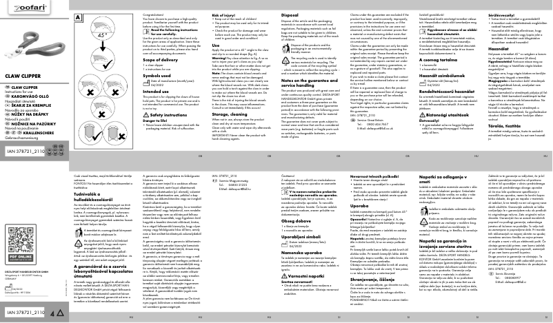 Image de la première page du manuel de l'appareil IAN 378721