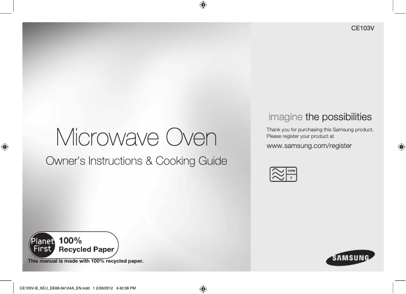 Page n°1 - Manuel utilisateur Samsung CE103V-B