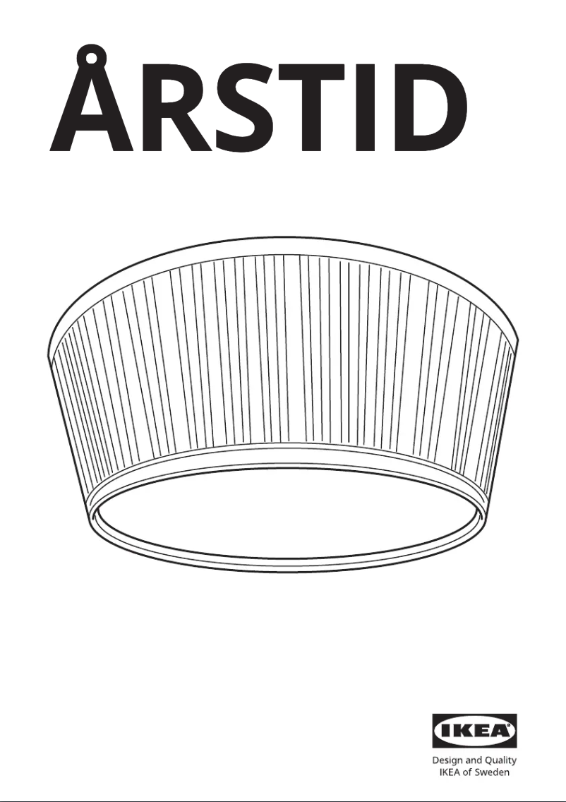 Page 1 de la notice Manuel utilisateur Ikea ÅRSTID 101.760.46