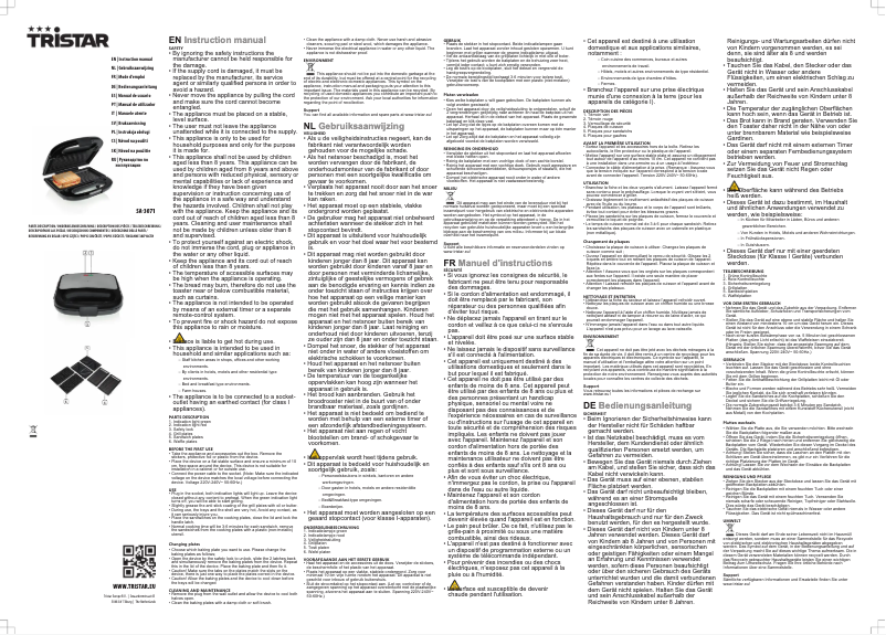 Page 1 de la notice Manuel utilisateur TriStar SA-3071