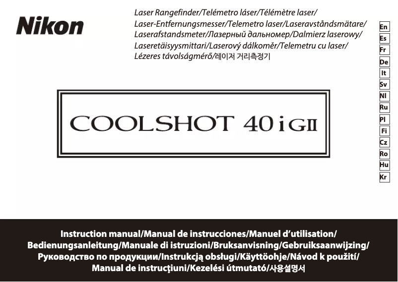 Image de la première page du manuel de l'appareil Coolshot 40i GII