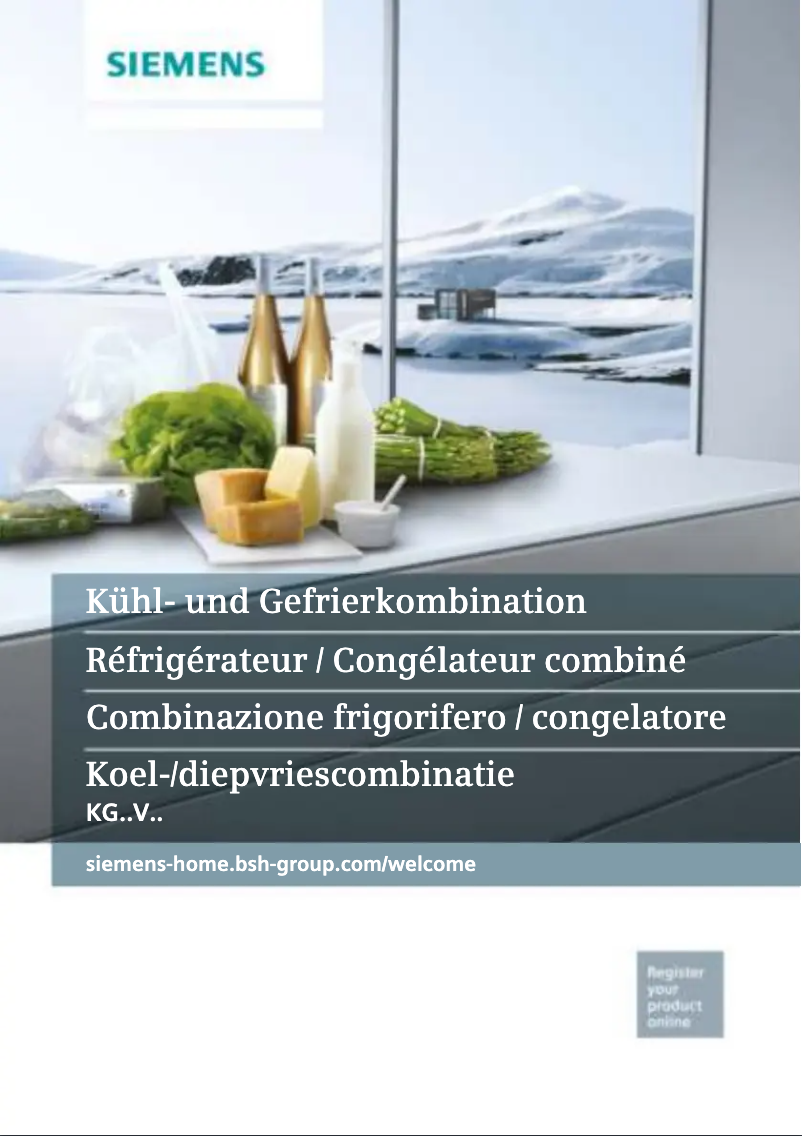 Page 1 de la notice Manuel utilisateur Siemens KG33VUW30