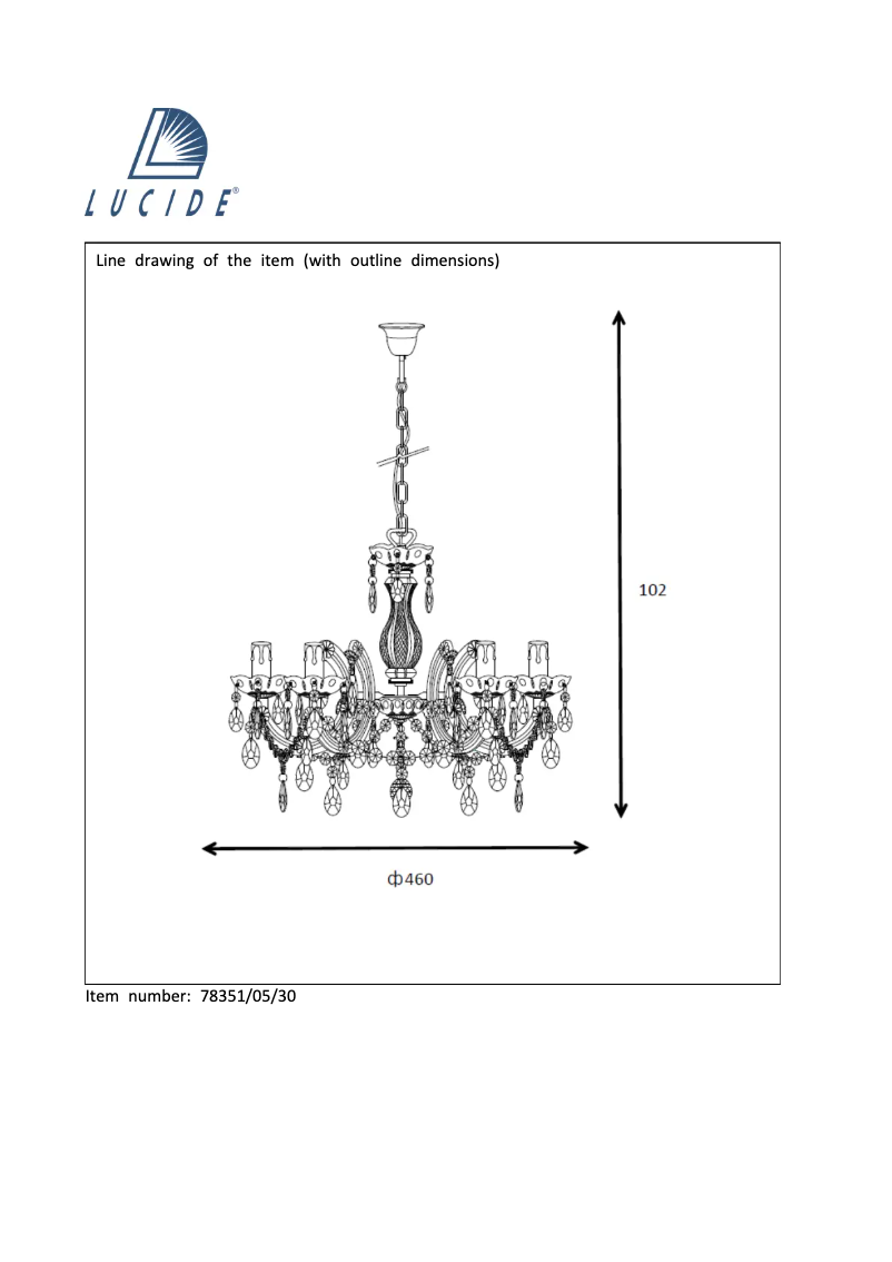 Page 1 de la notice Manuel utilisateur Lucide Arabesque 78351/05/30