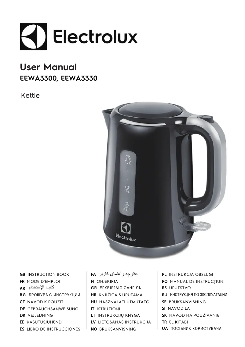 Page 1 de la notice Manuel utilisateur Electrolux EEWA3330