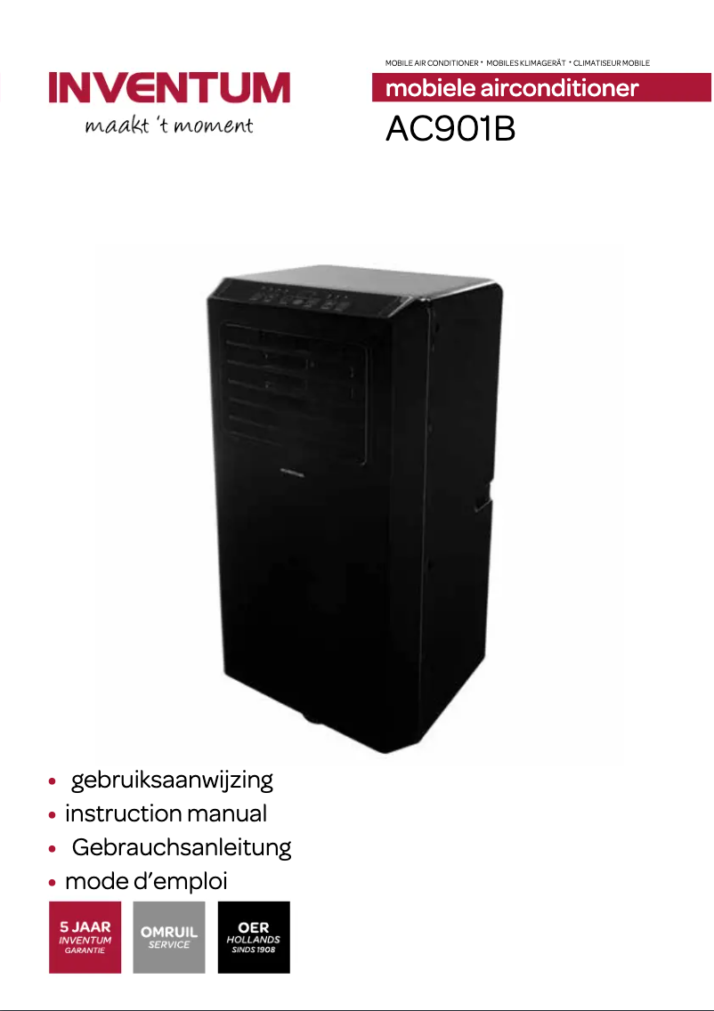 Page 1 de la notice Manuel utilisateur Inventum AC901B