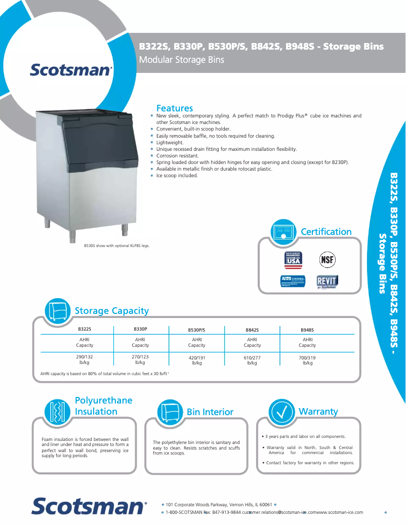 Page n°1 - Manuel utilisateur Scotsman B530P