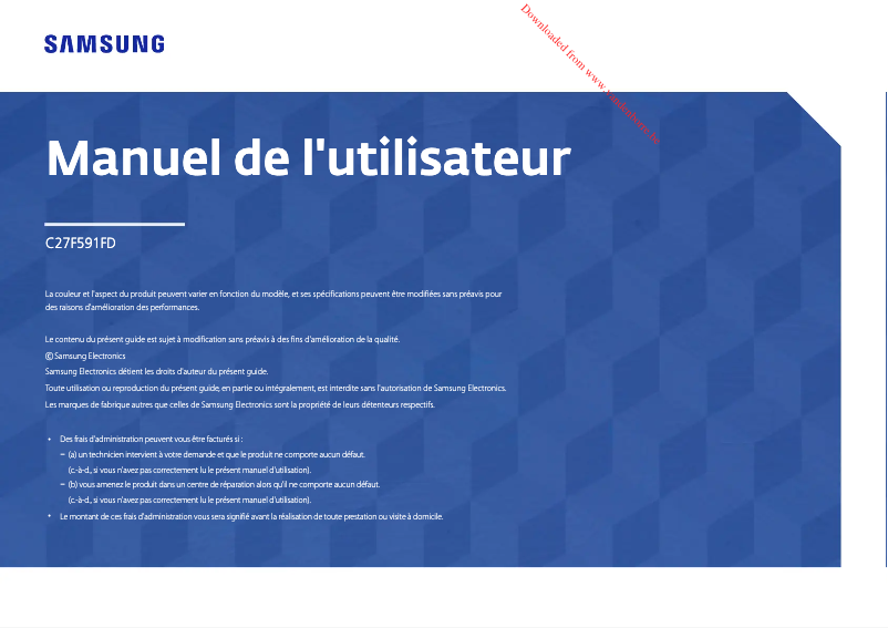 Page n°1 - Manuel utilisateur Samsung LC27F591FD