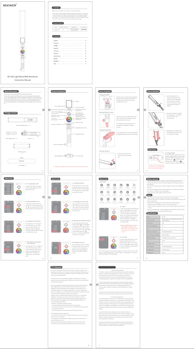 Image de la première page du manuel de l'appareil BH30S