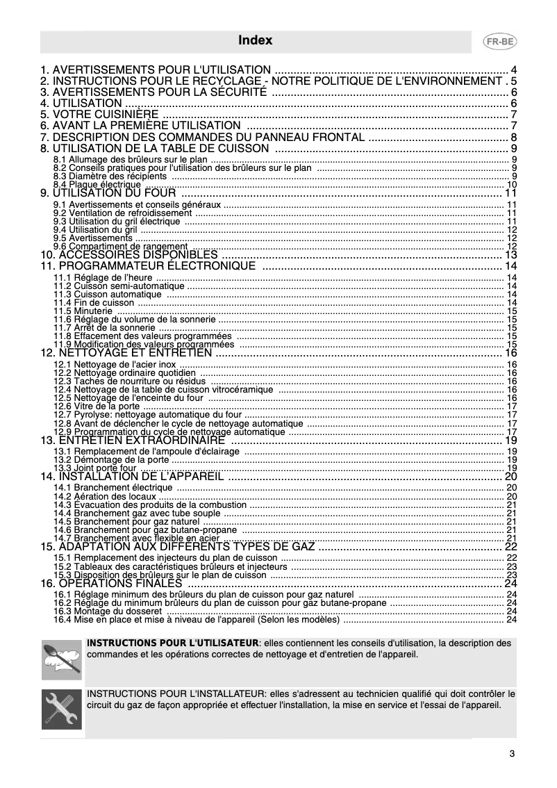 Página 1 del manual Manual de usuario Smeg CP60X7