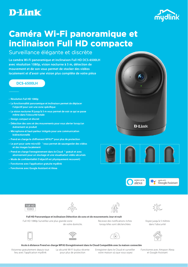 Page n°1 - Fiche technique D-Link DCS-6500LH