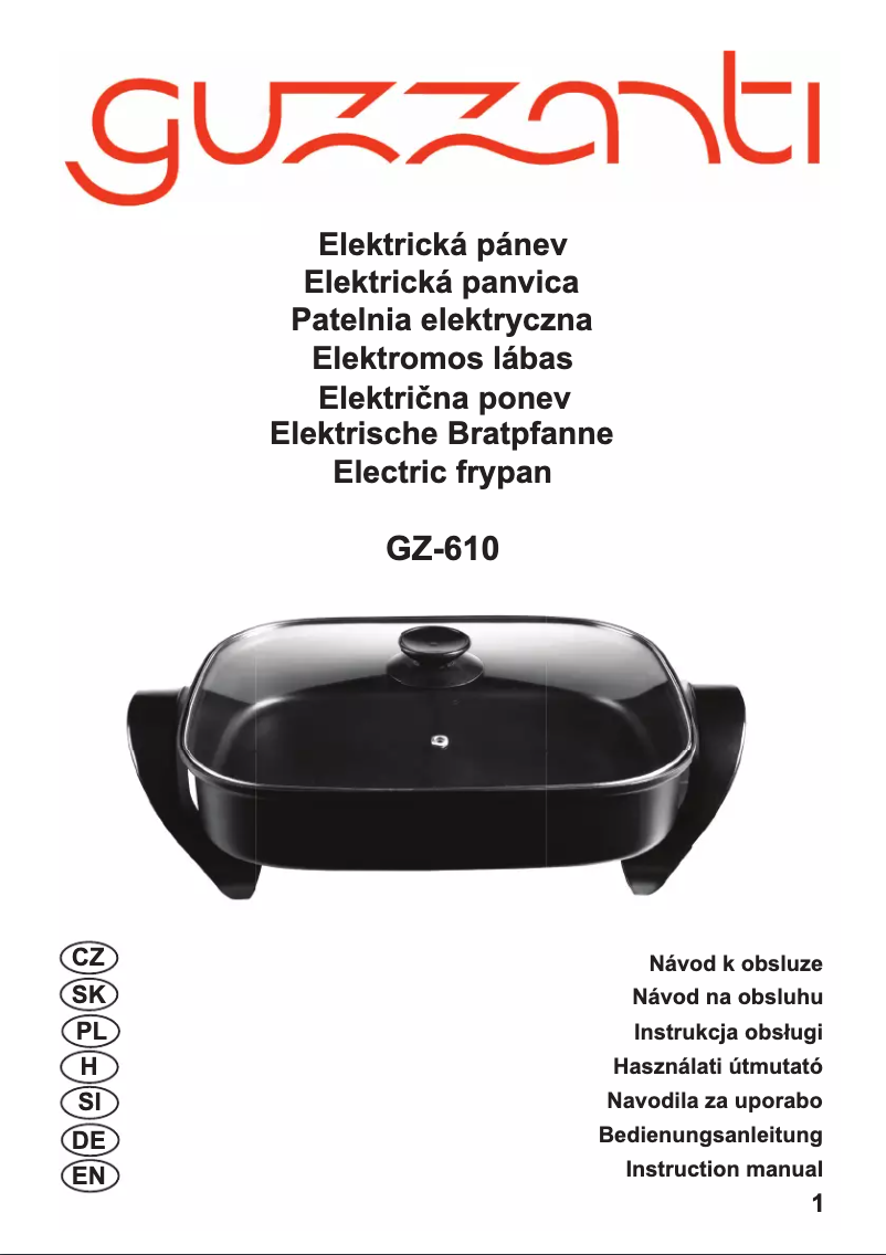 Image de la première page du manuel de l'appareil GZ-610
