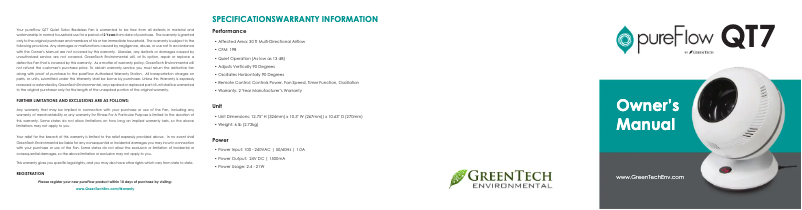 Image de la première page du manuel de l'appareil QT7