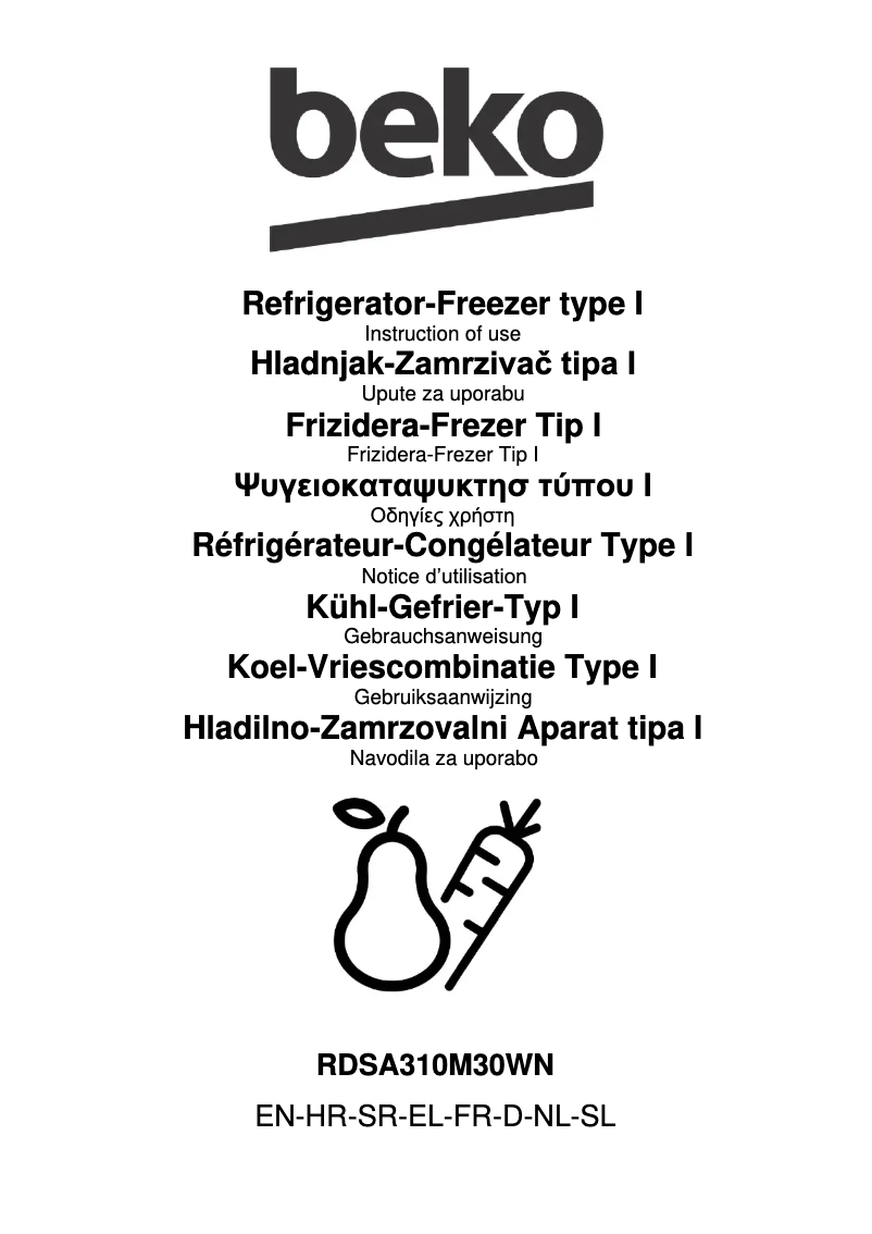 Image de la première page du manuel de l'appareil RDSA310M30WN