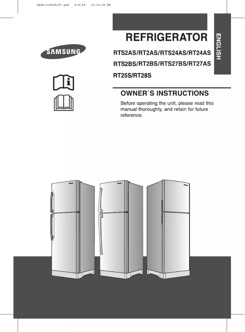Image de la première page du manuel de l'appareil RT2ASRSW