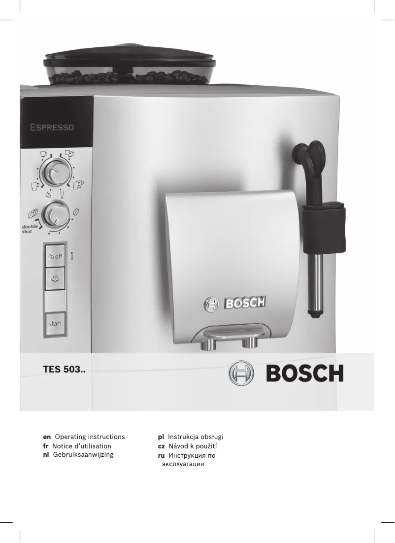 Page 1 of the manual User Manual Bosch VeroCafe TES50328RW