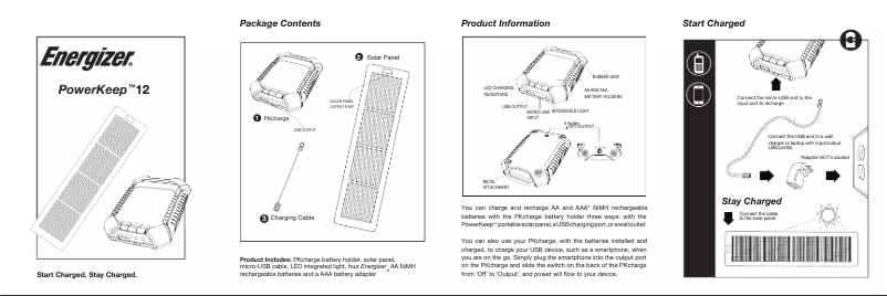 Image de la première page du manuel de l'appareil PowerKeep 12