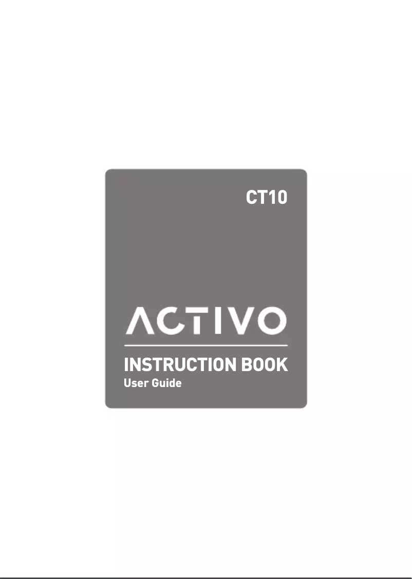 Image de la première page du manuel de l'appareil Activo CT10