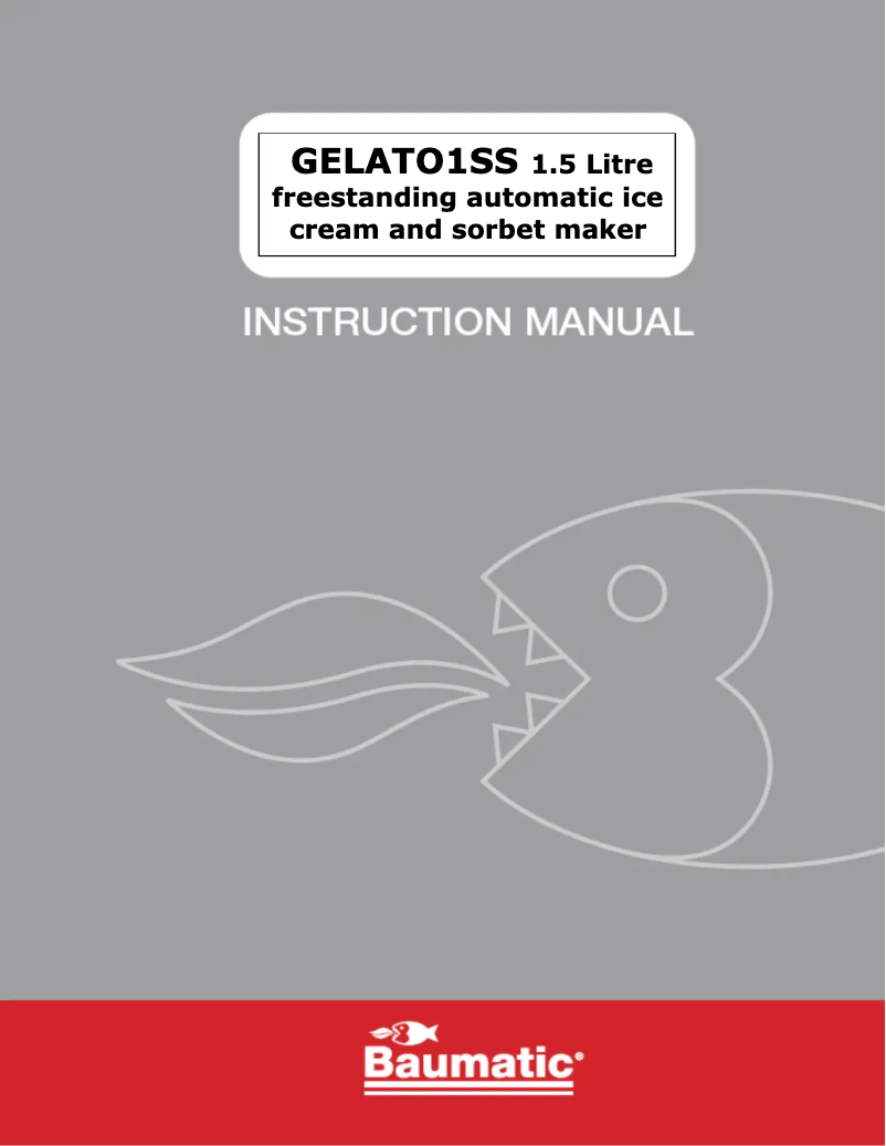 Page n°1 - Manuel utilisateur Baumatic GELATO1SS