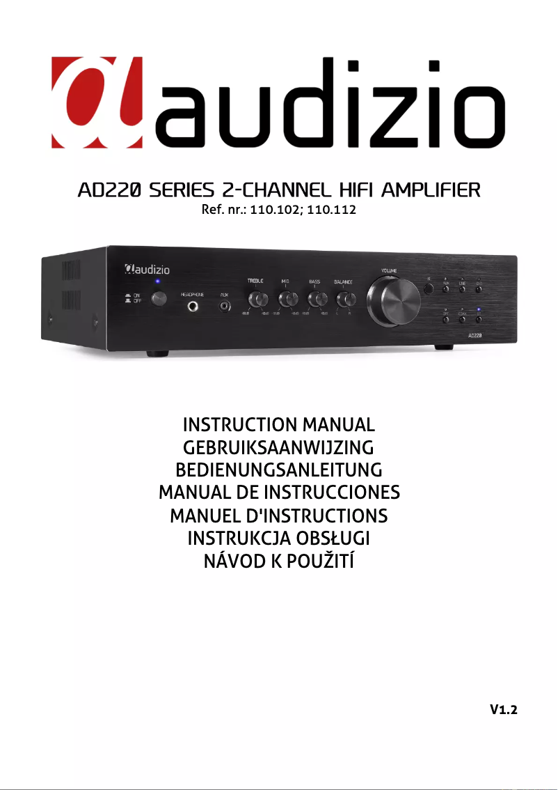 Page n°1 - Manuel utilisateur Audizio AD220A