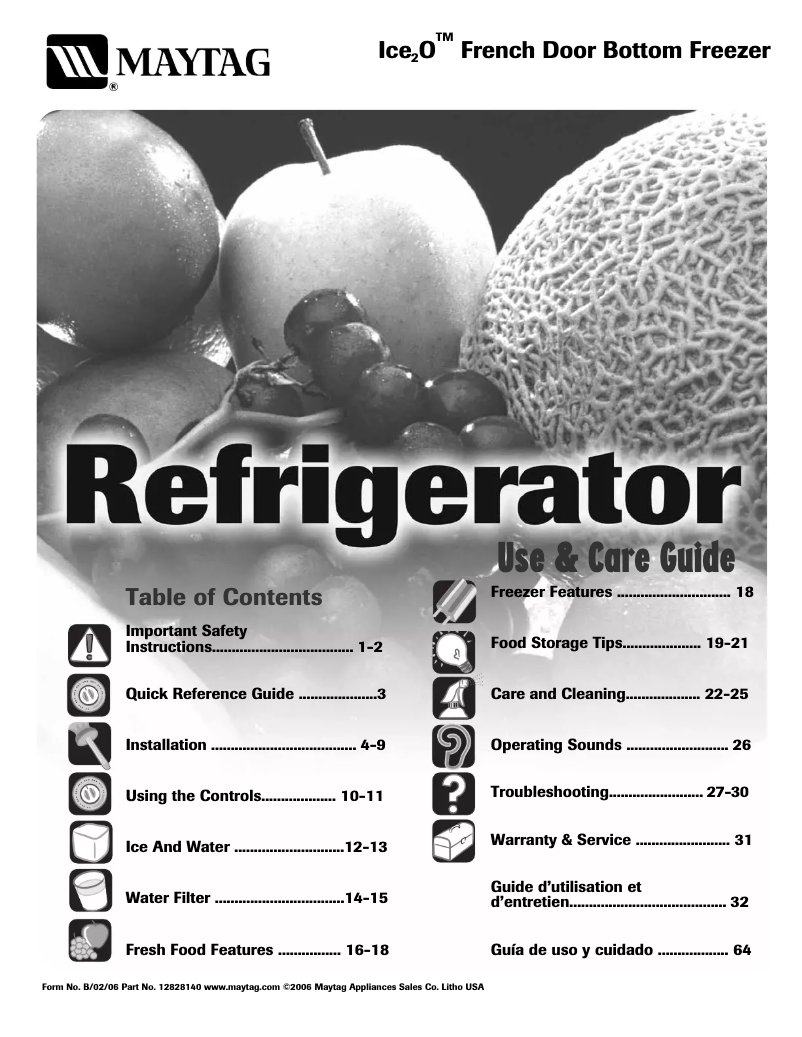 Page 1 de la notice Manuel utilisateur Maytag MFI2269VEM