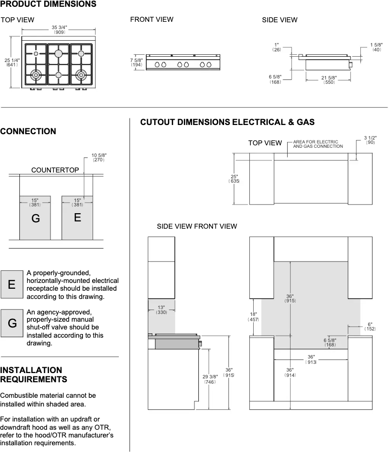 Page 1 de la notice Instructions / montage Bertazzoni MAST366RTBXT