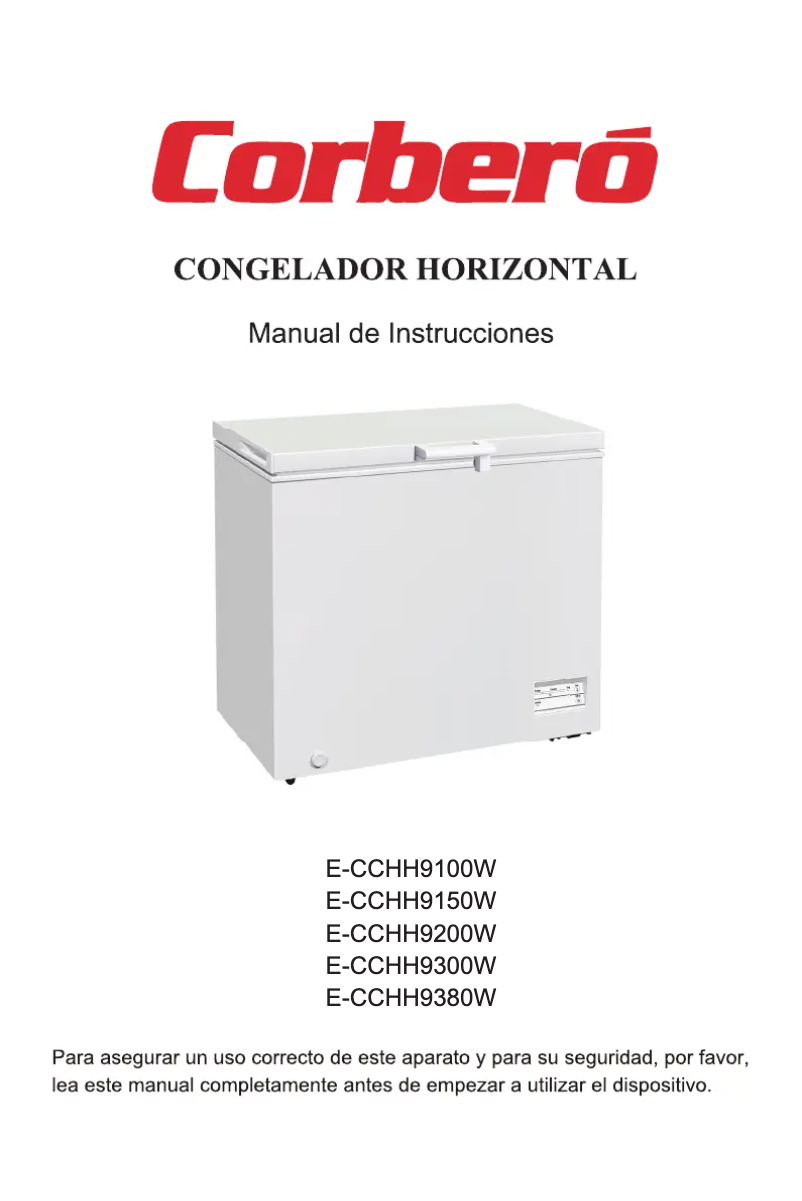 Page 1 de la notice Manuel utilisateur Corbero E-CCHH9300W