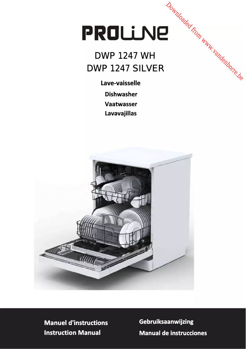 Page n°1 - Manuel utilisateur Proline DWP 1247 WH