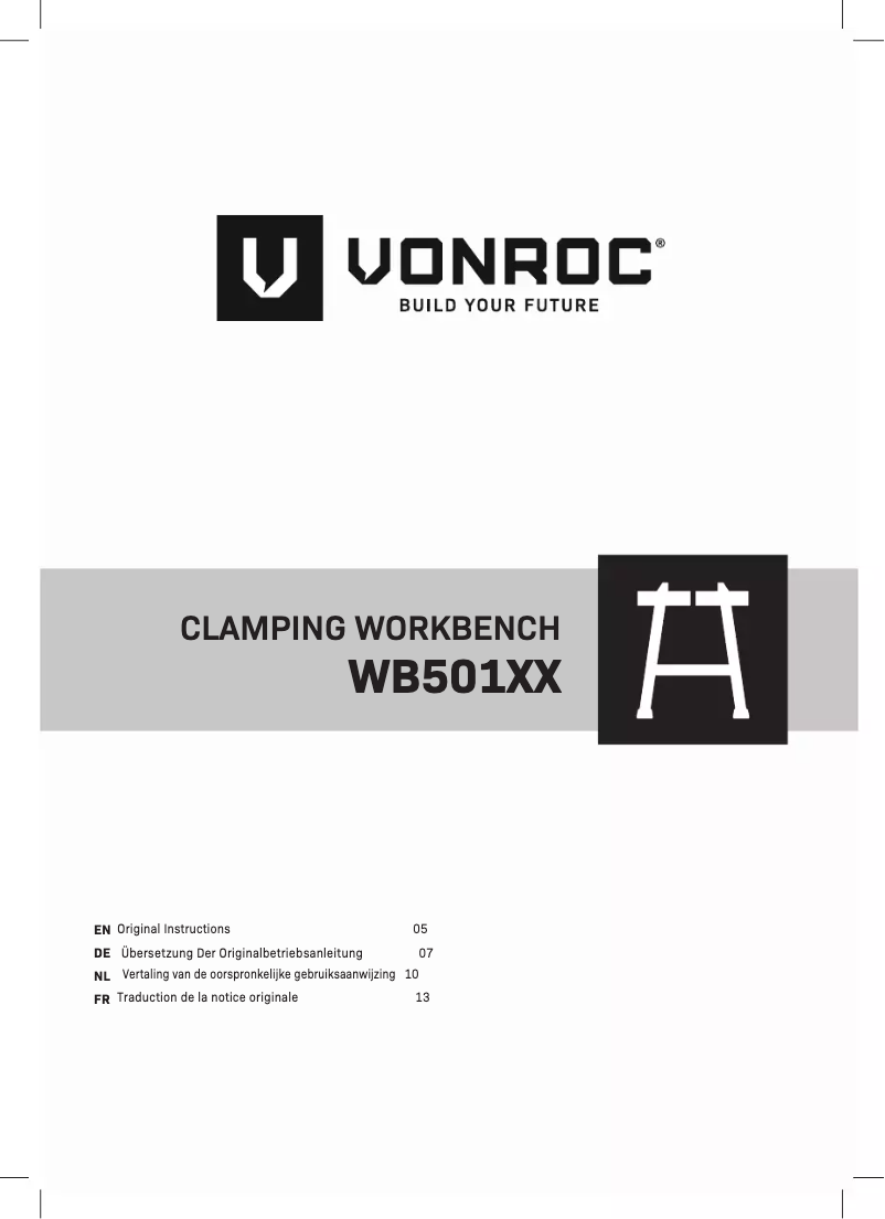 Page n°1 - Manuel utilisateur Vonroc WB501XX