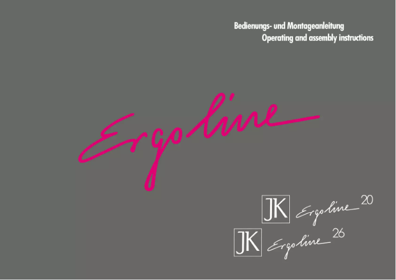 Page 1 de la notice Manuel utilisateur Ergoline JK 20