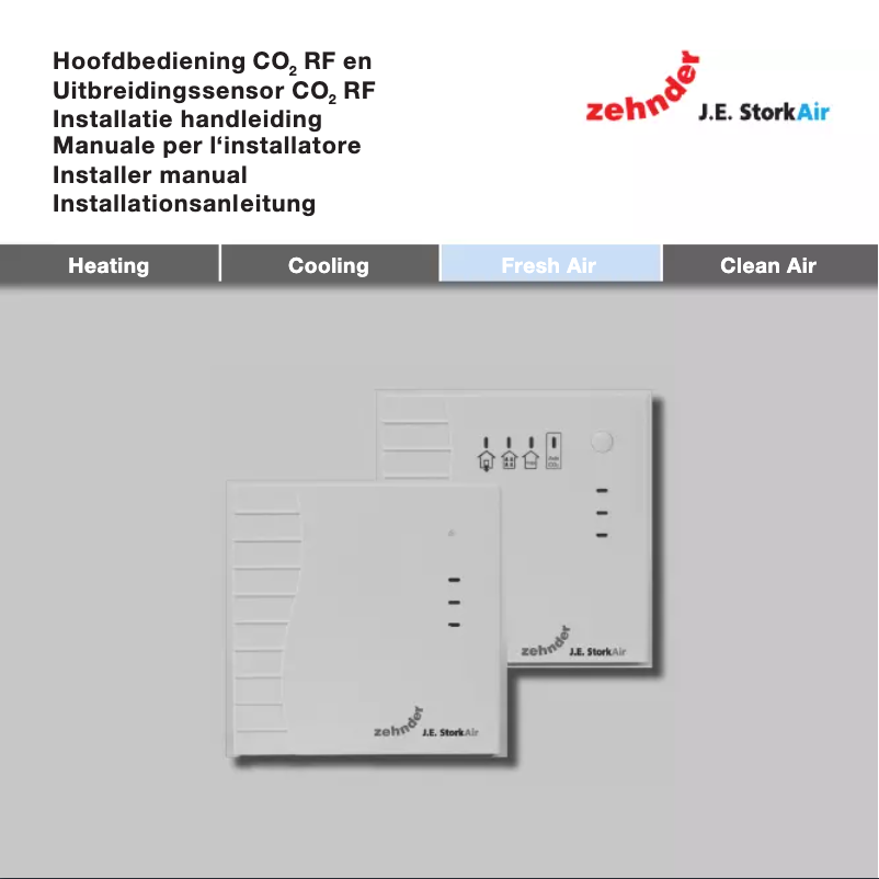 Page 1 de la notice Manuel utilisateur Zehnder CO2 RF