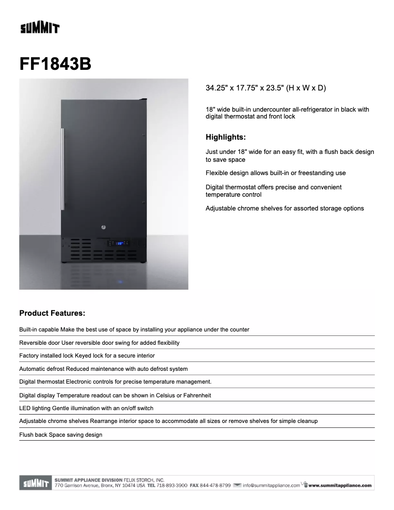 Image de la première page du manuel de l'appareil FF1843B