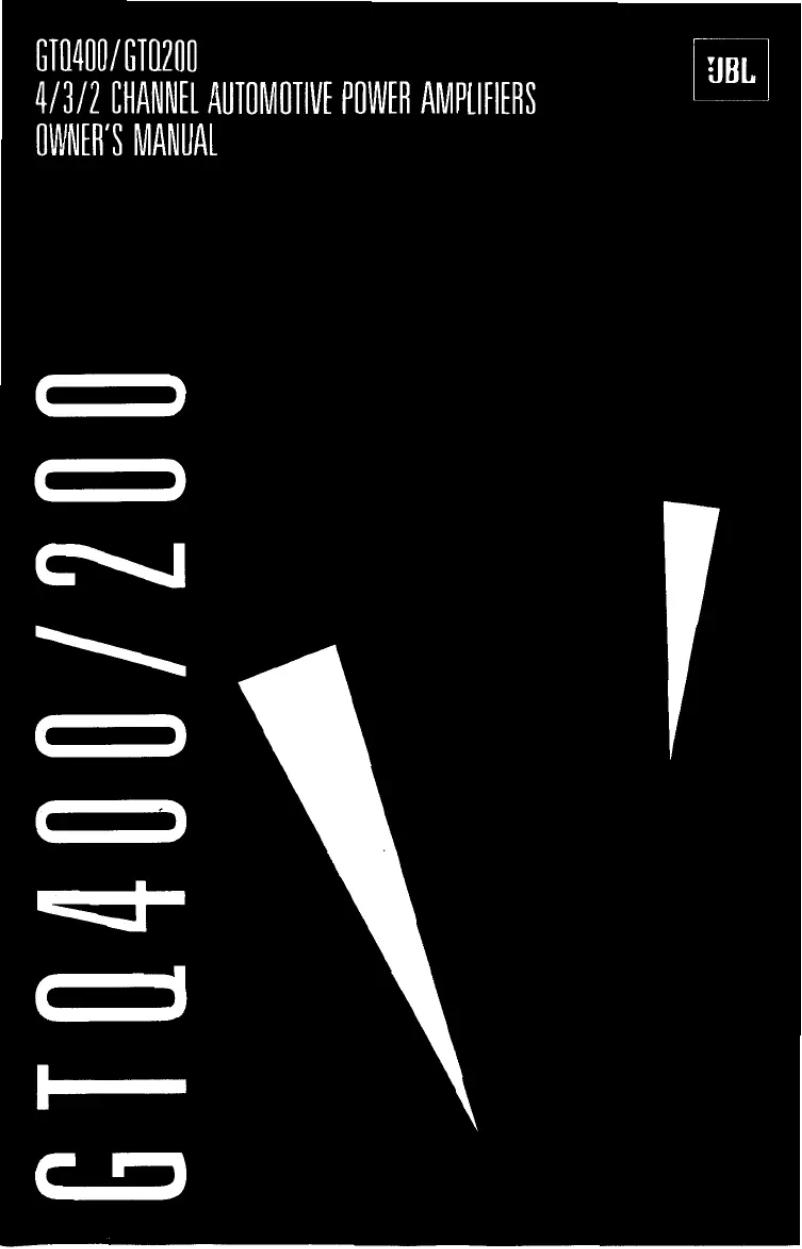 Page n°1 - Manuel utilisateur JBL Grand Touring GTQ400