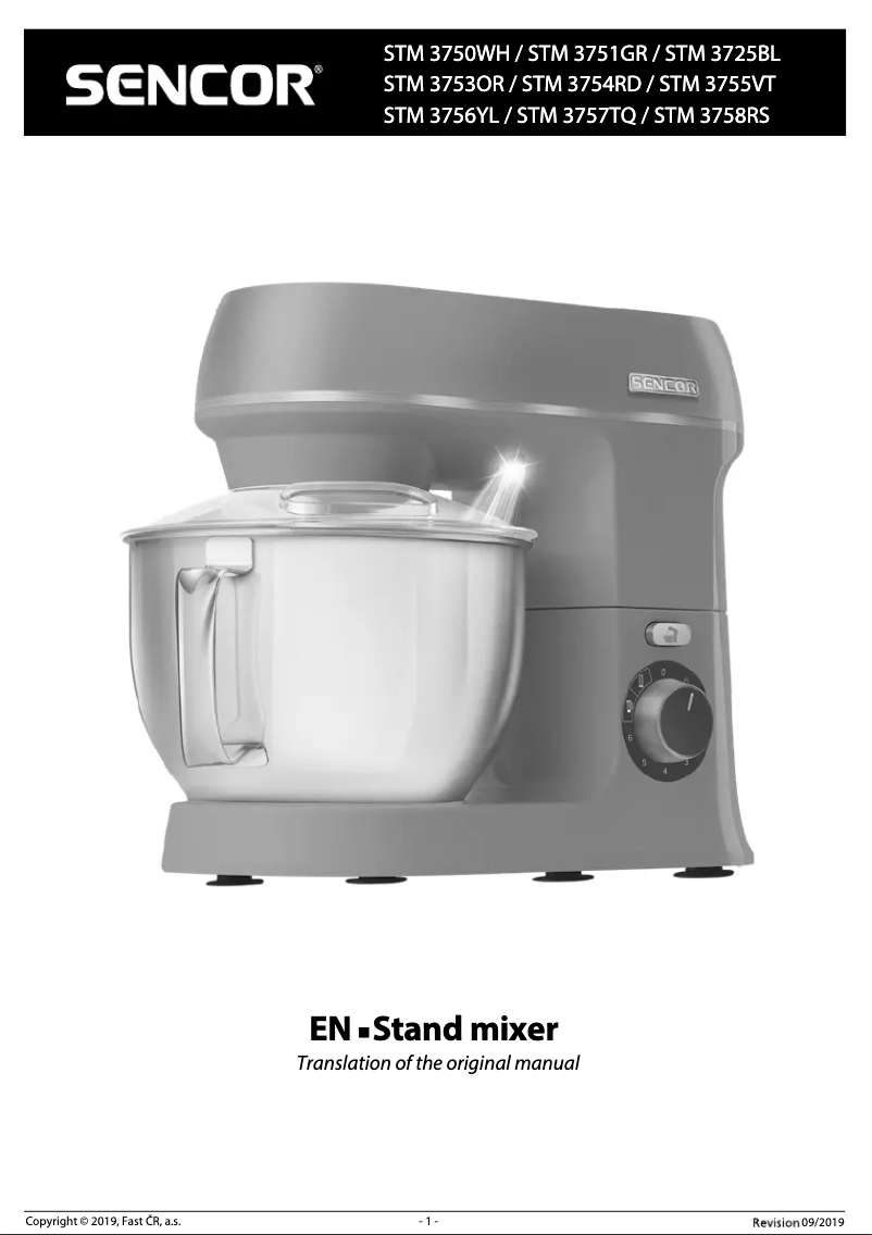 Page 1 de la notice Manuel utilisateur Sencor STM 3750WH