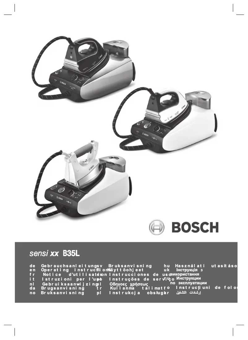 Page 1 de la notice Manuel utilisateur Bosch Sensixx B35L Pro Energy TDS3530