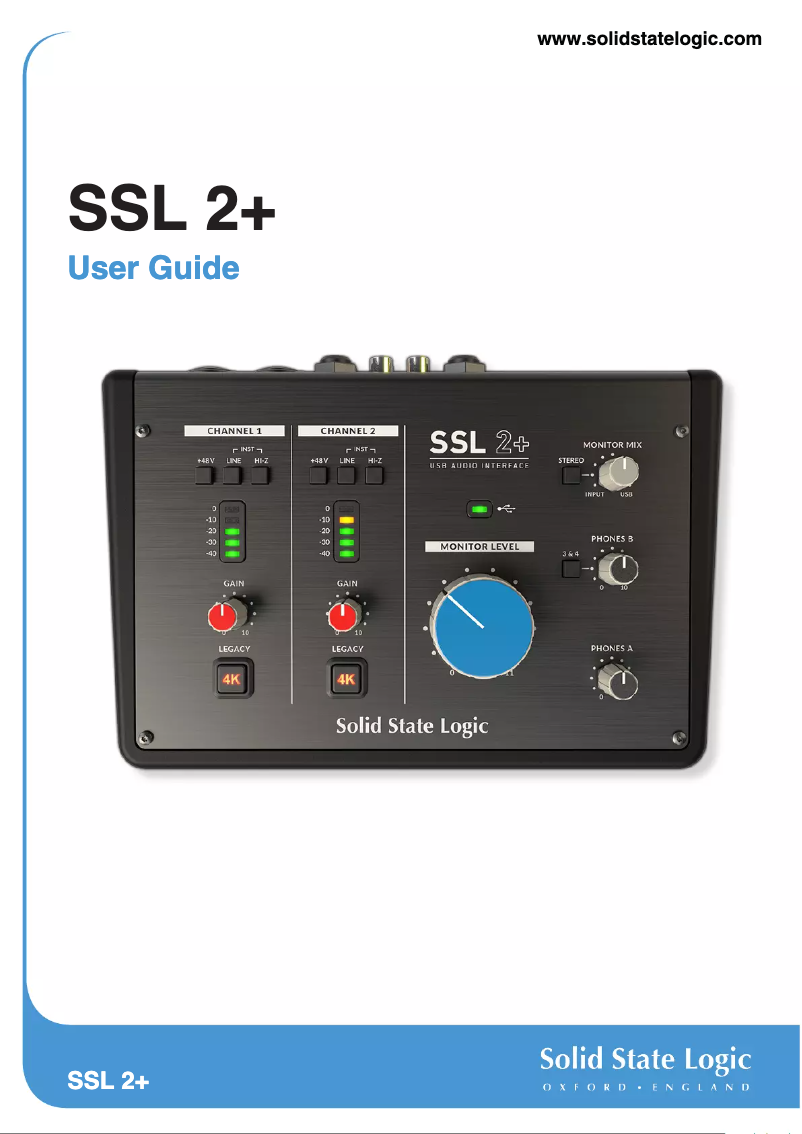 Image de la première page du manuel de l'appareil SSL 2
