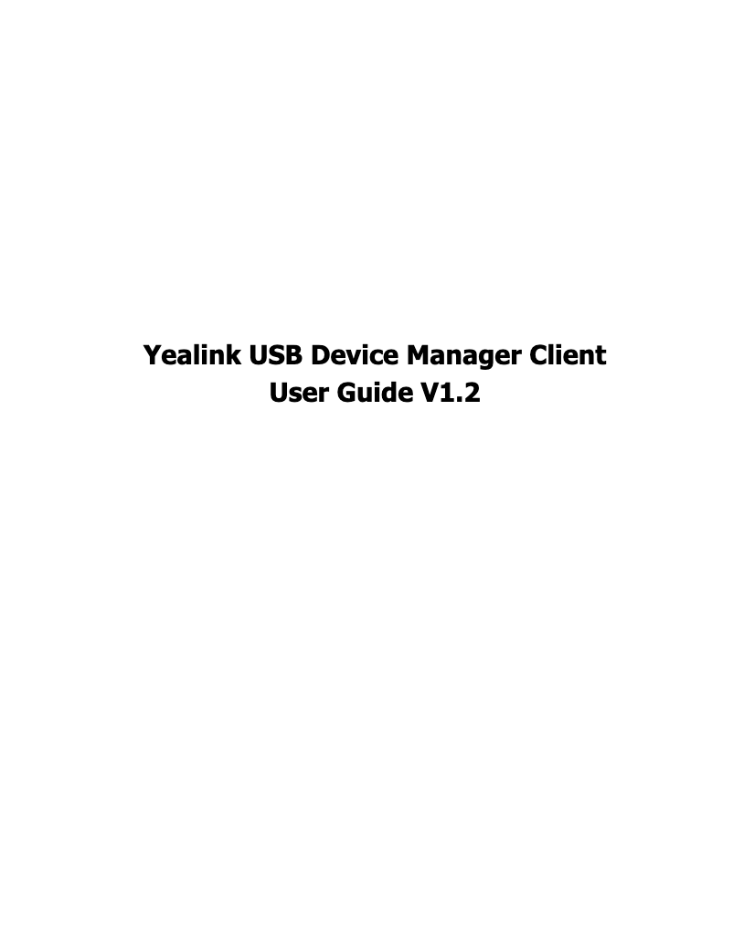 Page n°1 - Manuel utilisateur Yealink UVC30-Desktop