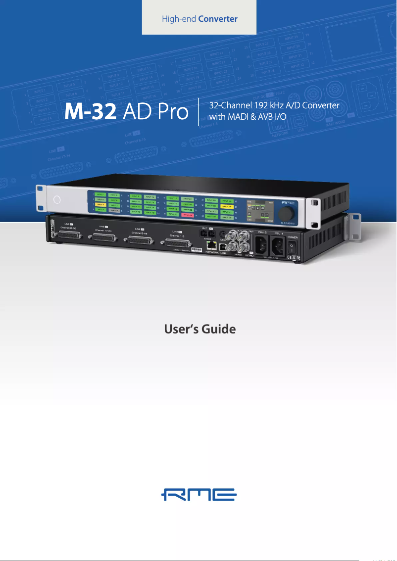 Image de la première page du manuel de l'appareil M-32 AD Pro