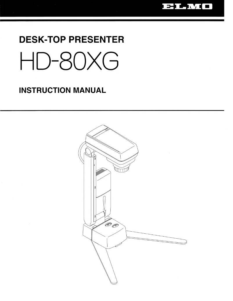 Page 1 de la notice Manuel utilisateur Elmo HD-80XG