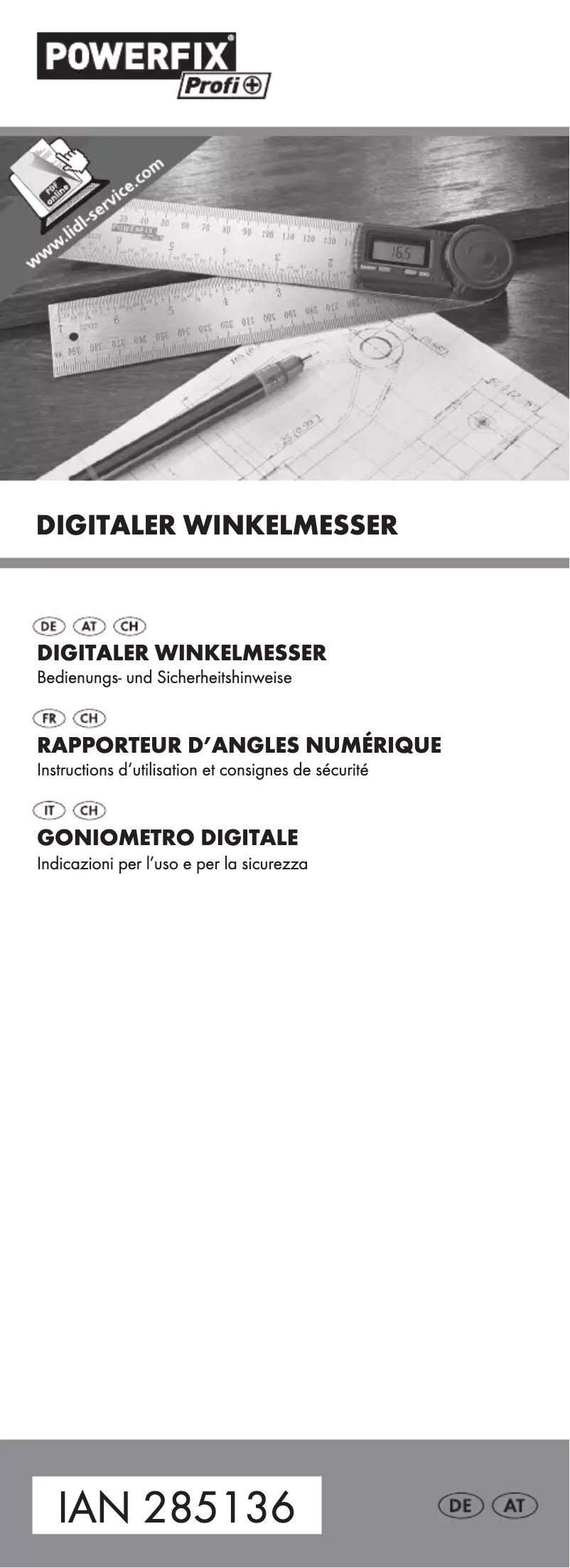 Page 1 de la notice Manuel utilisateur Powerfix HG00962B