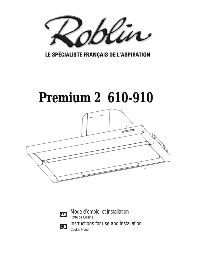 Image de la première page du manuel de l'appareil Premium 610