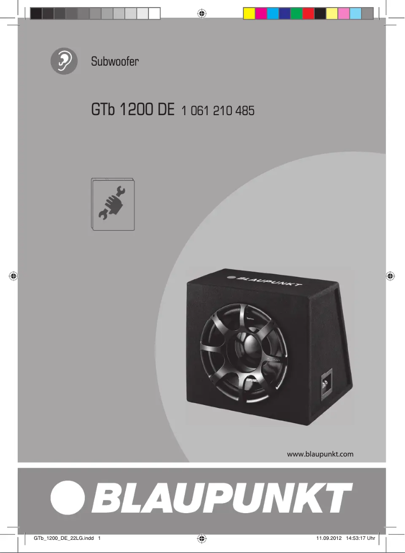 Page n°1 - Manuel utilisateur Blaupunkt GTb 1200 DE