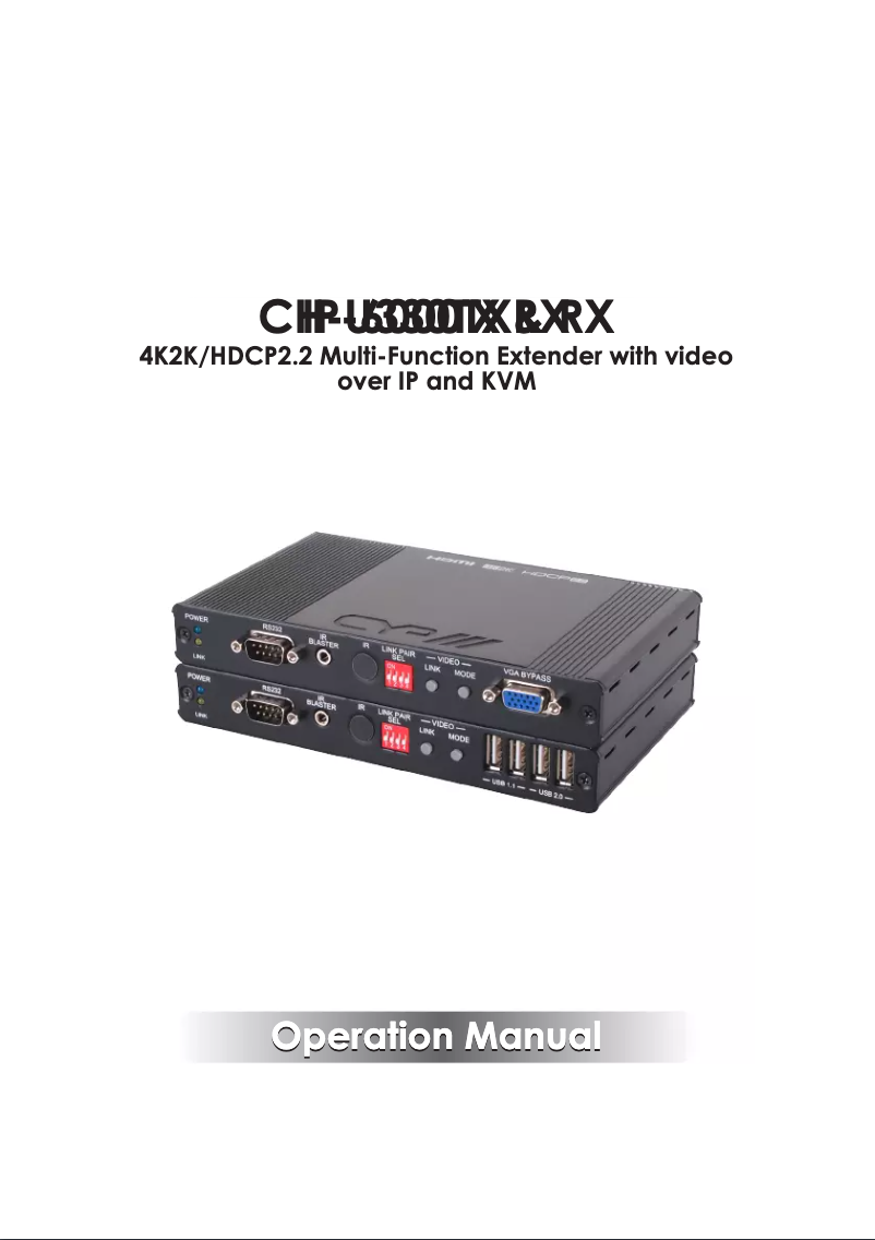 Image de la première page du manuel de l'appareil IP-6000TX