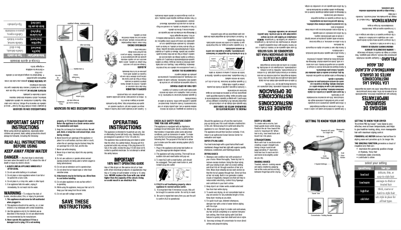 Page 1 de la notice Manuel utilisateur Conair 270