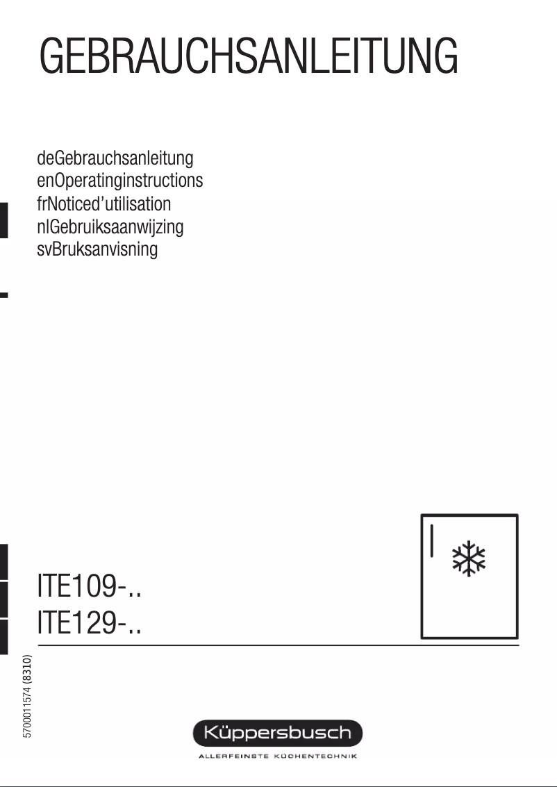 Page n°1 - Manuel utilisateur Küppersbusch ITE 129-4